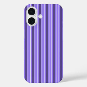 Paars en witte snoepjes strepen iPhone 16 hoesje