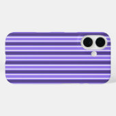 Paars en witte snoepjes strepen Case-Mate iPhone case (Achterkant (horizontaal))