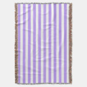 Paars en witte snoepjes strepen deken (Voorkant Verticaal)