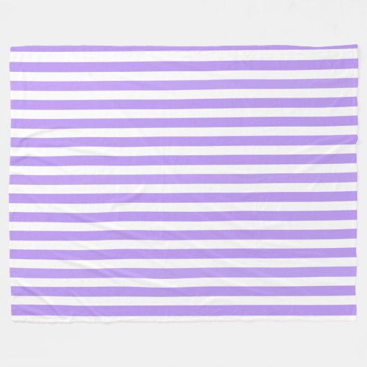 Paars en witte snoepjes strepen fleece deken (Voorkant (Horizontaal))