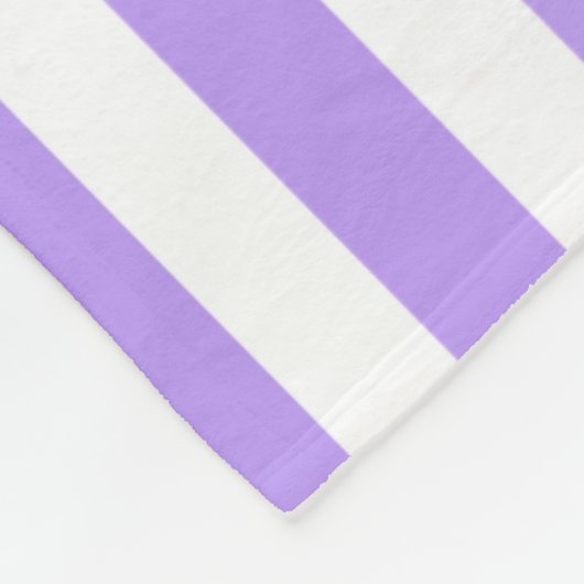 Paars en witte snoepjes strepen fleece deken (Hoek)