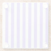 Paars en witte snoepjes strepen glazen onderzetter (Achterkant)