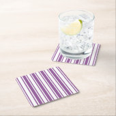 Paars en witte snoepjes strepen kartonnen onderzetters (Insitu)