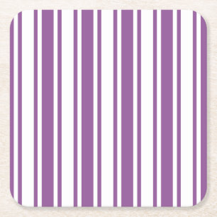 Paars en witte snoepjes strepen kartonnen onderzetters