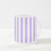 Paars en witte snoepjes strepen matglas koffiemok (Voorkant rechts)