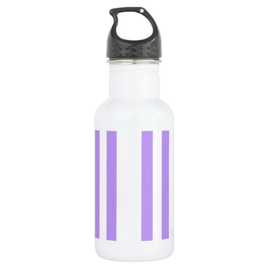 Paars en witte snoepjes strepen waterfles  (Achterkant)
