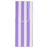 Paars en witte snoepjes strepen wijn cadeautas (Voorkant)