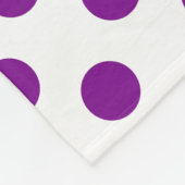 Paars en witte stippen fleece deken (Hoek)