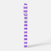 Paars en witte streep iPhone 15 case (Linkerkant)
