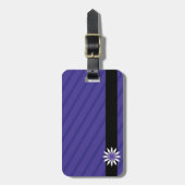 Paars en witte strepen bagagelabel (Voorkant verticaal)