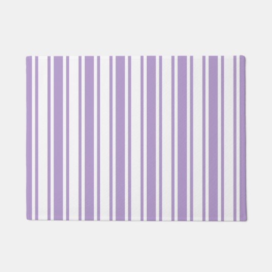 Paars en witte strepen van lavender deurmat (Voorkant)