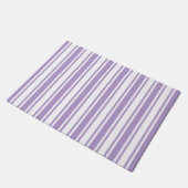 Paars en witte strepen van lavender deurmat (Schuin)