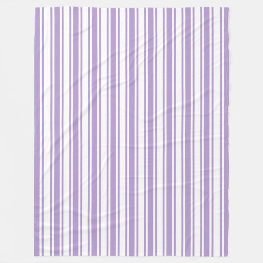 Paars en witte strepen van lavender fleece deken (Voorkant)