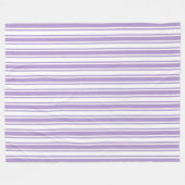 Paars en witte strepen van lavender fleece deken (Voorkant (Horizontaal))