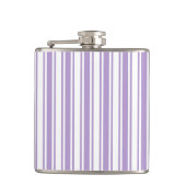 Paars en witte strepen van lavender heupfles (Voorkant)