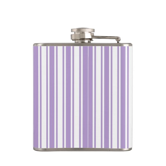 Paars en witte strepen van lavender heupfles (Achterkant)