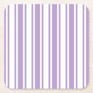 Paars en witte strepen van lavender kartonnen onderzetters