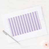 Paars en witte strepen van lavender rechthoekige sticker (Envelop)