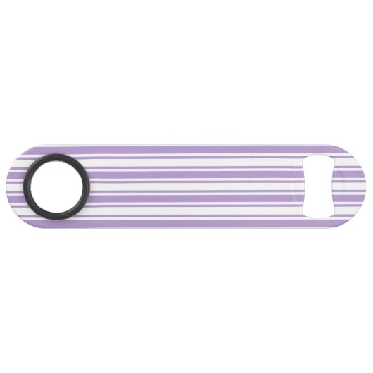 Paars en witte strepen van lavender speed flessenopener (Voorkant (Horizontaal))