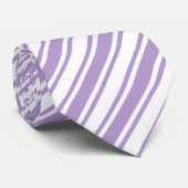 Paars en witte strepen van lavender stropdas (Opgerold)