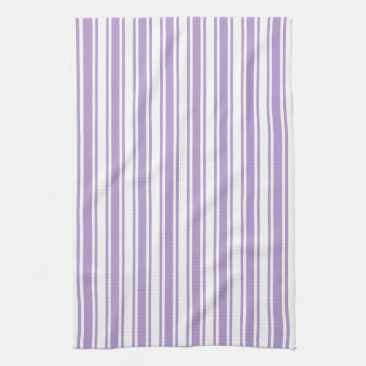 Paars en witte strepen van lavender theedoek (Verticaal)