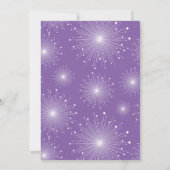 Paars en Witte Sunbursts Ontvangst Only Kaart (Achterkant)