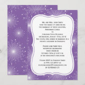Paars en Witte Sunbursts Ontvangst Only Kaart (Voorkant / Achterkant)