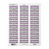Paars en zebraprint retouradres etiket (Full Sheet)