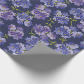 Paars- en zeemijlflenpakpapier cadeaupapier (Hoek)