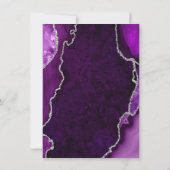 Paars en Zilver Agate Marmer Verjaardag Bedankt (Achterkant)