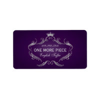 Paars en zilver Glitter Lijst & Kroon