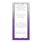 Paars en zilver Glitter - Menu (Achterkant)