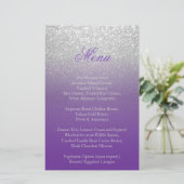 Paars en zilver Glitter - Menu (Staand voorkant)