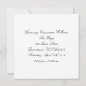 Paars en zilver Masquerade Party Venetiaans Masker Kaart (Achterkant)