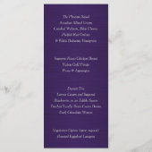 Paars en Zilver Nep Glitter Menu (Achterkant)