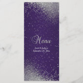 Paars en Zilver Nep Glitters Menu (Voorkant)