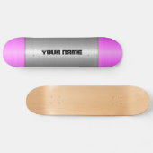 Paars en zilver Roestvrij staal Persoonlijk Skateboard (Horizontaal)