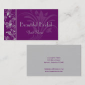 Paars en zilver Visitekaartje met schuifwiel (Voorkant / Achterkant)