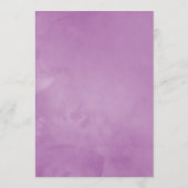 Paars en zilver Vrijgezellenfeest Advieskaart (Achterkant)