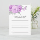 Paars en zilver Vrijgezellenfeest Advieskaart (Staand voorkant)