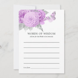 Paars en zilver  Vrijgezellenfeest Advieskaart