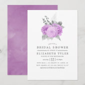 Paars en zilver Vrijgezellenfeest Kaart (Voorkant / Achterkant)