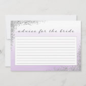 Paars en zilveradvies voor de Bridekaart Kaart (Voorkant)