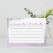 Paars en zilveradvies voor de Bridekaart Kaart (Staand voorkant)