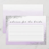 Paars en zilveradvies voor de Bridekaart Kaart (Voorkant / Achterkant)