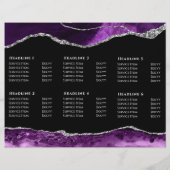 paars en zilveragaat op zwarte brochure (Achterkant)