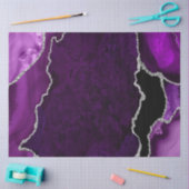 Paars en zilveren namaak glinster agaat tissuepapier (Craft)