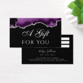 Paars en zilvergeweer op zwarte Kaart (Bureau)