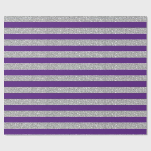 Paars en zilverglitterstrips voor het ompakken van cadeaupapier (Vlak)