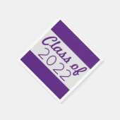 Paars- en Zilverklasse Jaar Afstuderen Servet (Hoek)